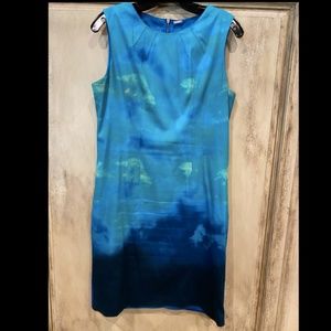 Elite Tahari Blue Teal Dress (12)